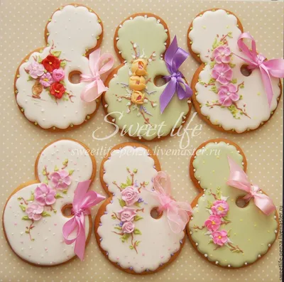 Пряники 8 марта | Свадебное печенье, Печенье с цветами, Печенье без сахара