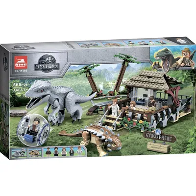 Конструктор Lari «Индоминус-Рекс Против Анкилозавра» 11580 (Jurassic World  75941) / 566 деталей