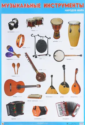 Купить Стенд Народные музыкальные инструменты для кабинета музыки  850*1130мм 📄 с доставкой по Беларуси | интернет-магазин СтендыИнфо.РФ