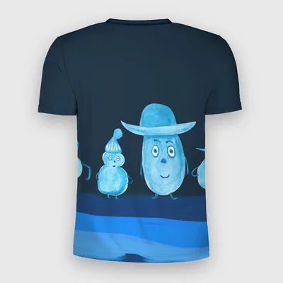 Мужская футболка 3D Slim Смешные маленькие человечки в шляпках 3D ❤ —  купить со скидкой 12% на «Все Футболки.Ру» | Принт — 3076561 в Смоленске