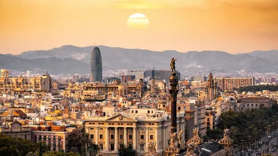 Обои Города Барселона (Испания), обои для рабочего стола, фотографии  города, барселона , испания, красота, барселона, панорама Обои для рабочего  стола, скачать обои картинки заставки на рабочий стол.
