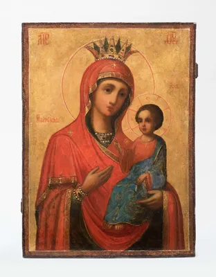 Купить старинную икону Иверская Божиья Матерь в антикварном магазине Оранта  в Москве артикул 448-16