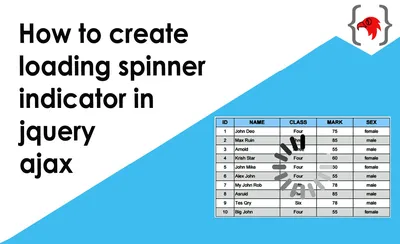 How to create loading spinner indicator in jQuery ajax – Coding Birds Online