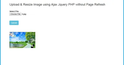 Upload Resize Image using Ajax Jquery PHP without Page Refresh | Webslesson