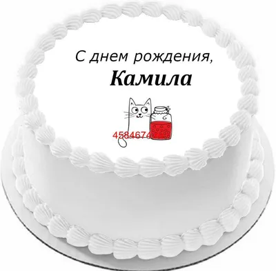 купить торт с днем рождения камила c бесплатной доставкой в  Санкт-Петербурге, Питере, СПБ