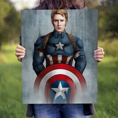 Картина по номерам \"Капитан Америка Марвел\"