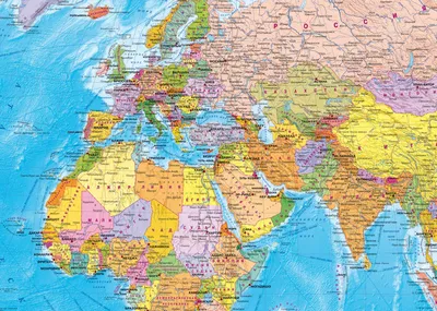 Карта \"Мир\" политическая Globen, 1:15,5млн., 1990*1340мм, интерактивная, с  ламинацией, европодвес купить оптом