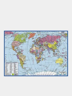 Карта мира World Map на стену размер 250х150см материал ПЭТ (пластик): 580  000 сум - Товары для школьников Ташкент на Olx
