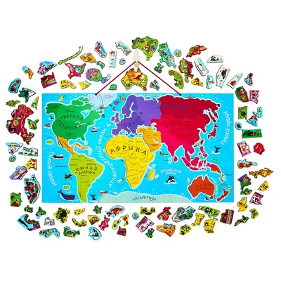 Деревянная многоуровневая карта мира “Глубокий Индиго”