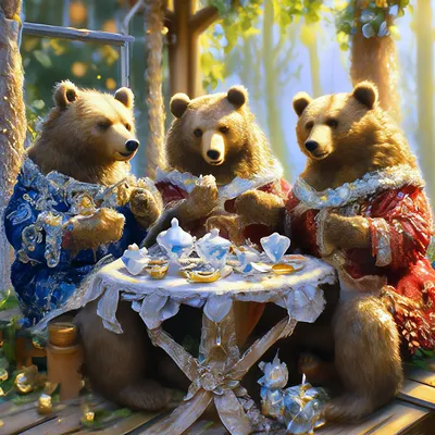 Сказка три медведя в лесу на …» — создано в Шедевруме