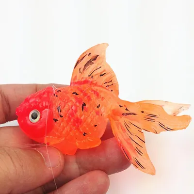 Купить Светящийся в темноте искусственный аквариум, светящаяся имитация  силиконового орнамента с золотой рыбкой, украшение для аквариума | Joom
