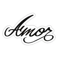 Amor typography cursive' Sticker | Spreadshirt