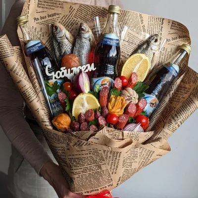 Букет для Мужчины с Напитком — Вкусные подарки от Менс Букет Киев