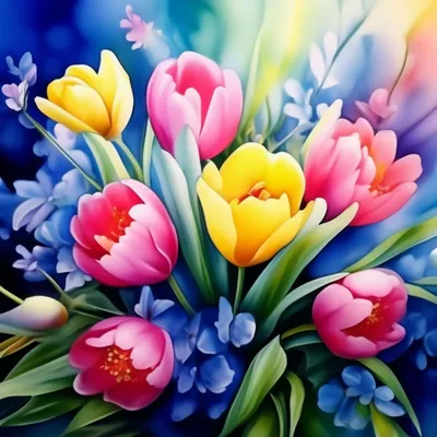 Купить «Букет из весенних цветов art. 14-02» по доступной цене с доставкой  по Москве в салоне Fl-er