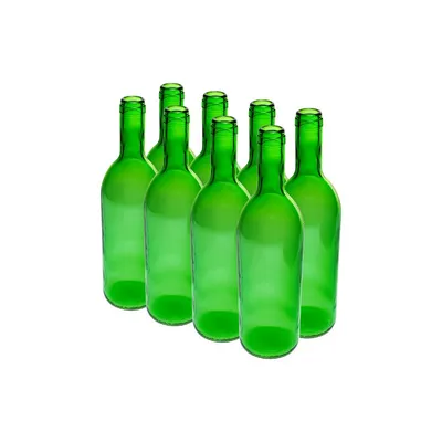 Бутылки для вина 0,75 литра зеленая - упаковка 8 шт.