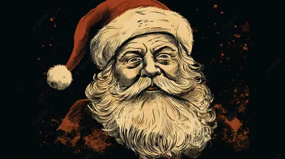 Лицо Деда Мороза На Белом Фоне — стоковая векторная графика и другие  изображения на тему Без людей - Без людей, Белый, Борода - iStock
