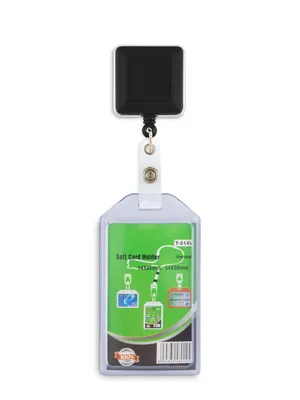 Бейдж для пропуска, чехол держатель пластиковый с рулеткой, бейджик для  школьника карман карта - купить с доставкой по выгодным ценам в  интернет-магазине OZON (563418893)