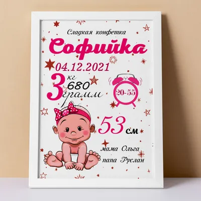 Метрики: Подарки для новорожденных: Метрика для девочки в интернет-магазине  Ярмарка Мастеров по цене 500 ₽ – KBQL6RU | Метрики, Тула - доставка по  России