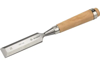 Магазин ХОЗЯИН - Стамеска-долото Зубр Эксперт 18096-32, 32мм,  хромованадиевая, деревянная ручка