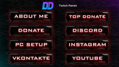Free to use twitch panels made by me, The download link is in the comments.  : r/Twitch