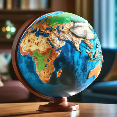 Глобус - это трехмерная модель Земли…» — создано в Шедевруме