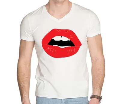 Губы (Поцелуй) кружка двухцветная (цвет: белый + красный) | Все футболки  интернет магазин футболок. Дизайнерские футболки, футболки The Mountain,  Yakuza, Liquid Blue