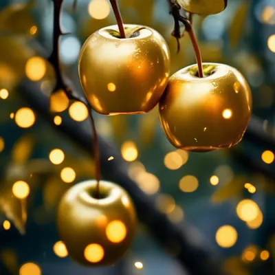 Рисование «Яблоня с золотыми яблоками»