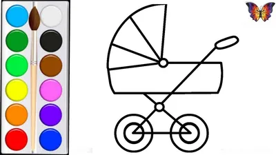 Детская коляска рисунок (53 фото) » рисунки для срисовки на Газ-квас.ком