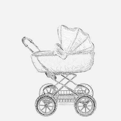 How to draw a stroller for children / Coloring stroller for children. -  YouTube