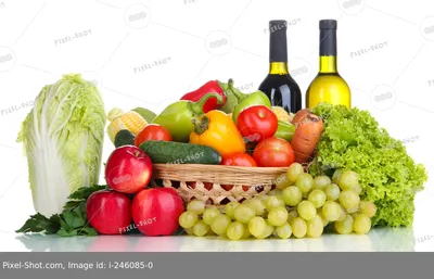 Корзина Еда Овощная Продуктовый магазин Рабочий стол, фрукты и овощи,  натуральные продукты питания, фрукты, натюрморт png | PNGWing