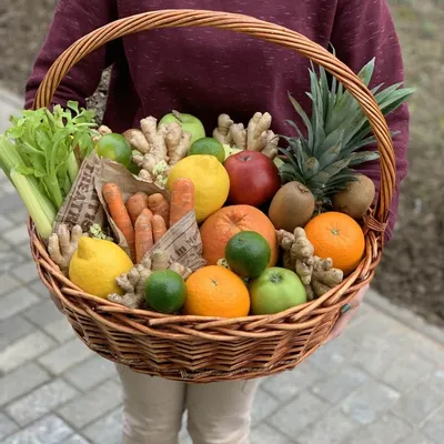 Корзина с фруктами и овощами \"Баланс\" купить в Минске