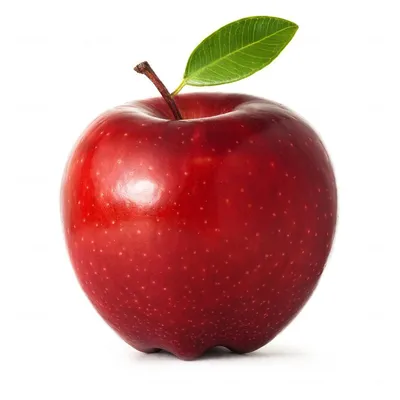 Простое спелое яблоко красное яблоко одно яблоко на белом фоне И картинка  для бесплатной загрузки - Pngtree
