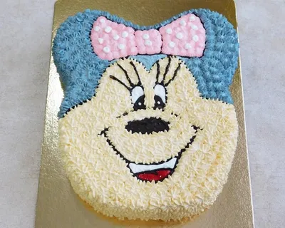 Торт Минни Маус для девочки 1 годик — на заказ по цене 950 рублей кг |  Кондитерская Мамишка Москва