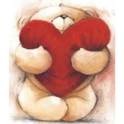 Детализированный мишка с сердечком в…» — создано в Шедевруме