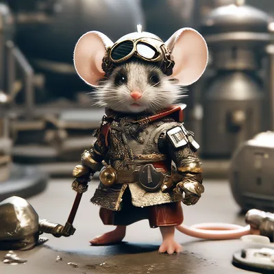 Мышка из сказки в костюме в стиле 3D на Illustrators.ru