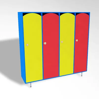 Шкафчик для одежды 4-секционный купить