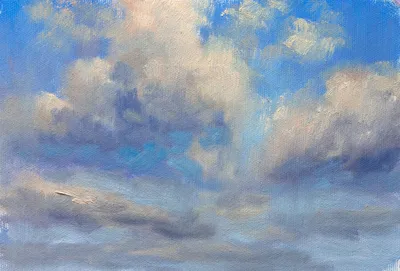 Голубое небо с белыми облаками - красивые фото
