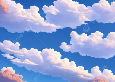 голубое небо с множеством легких летящих облаков, голубое небо, облака, небо  фон картинки и Фото для бесплатной загрузки