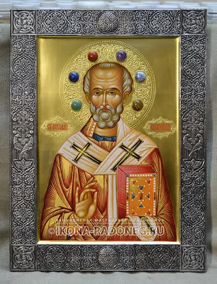 Икона Святой Николай Угодник из янтаря купить в Украине по привлекательной  цене — Amber Stone