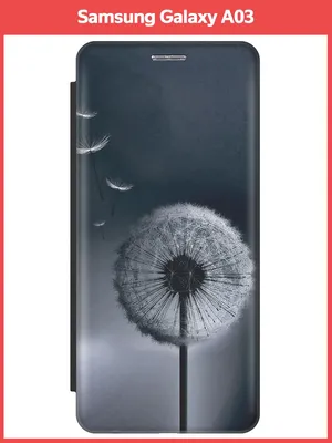 Чехол-книжка на Samsung Galaxy A03 (для Самсунг А03) с рисунком \"Пушистый  одуванчик\" черный - купить с доставкой по выгодным ценам в  интернет-магазине OZON (789005170)
