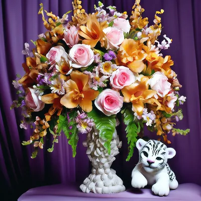 Роскошный букет цветов с днем рождения | Букет цветов, Цветочные  композиции, Цветы
