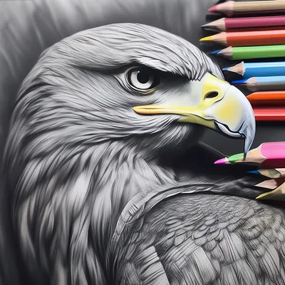 черно-белая голова американского орла. хищная птица. Иллюстрация вектора -  иллюстрации насчитывающей конструкция, элемент: 267237068
