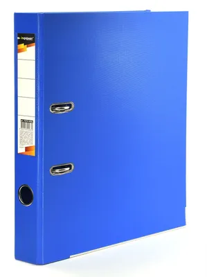 Папка-регистратор INFORMAT 55 мм двухстороннее покрытие PVC, ярко-синяя  оптом | Купить принадлежности для хранения документов
