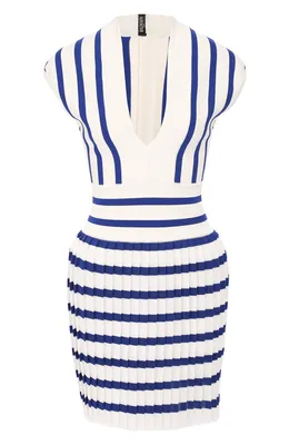 Женское летнее платье синее в белый горох Modna KAZKA MKSN2305-01