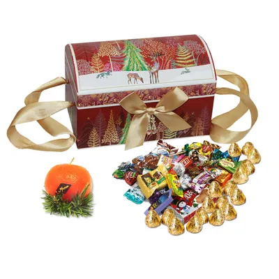 Подарки на новый год 2023 новогодний подарок сладкий бокс Luckybox 46053257  купить в интернет-магазине Wildberries