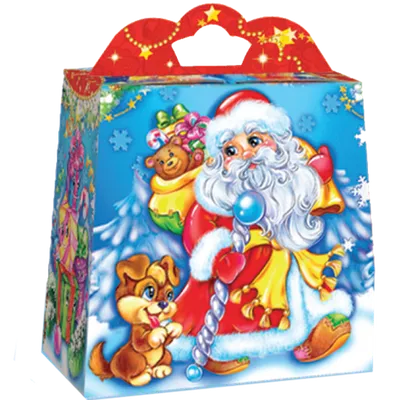 Новогодний подарок Дед Мороз с подарками вес 300г. купить со склада