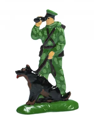 Бронзовая статуэтка «Пограничник с собакой» на камне купить с доставкой по  России