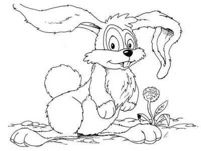 Рисунок заяц для детей раскраска - 57 фото