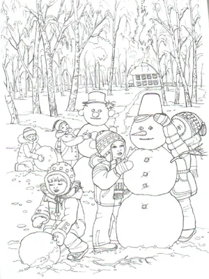Распечатывайте и скачивайте в высоком качестве раскраску Зима в  Простоквашино на нашем сайте для дете… | Раскраски, Детские раскраски,  Искусство вырезания по бумаге