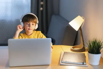 Картинка ребенок за компьютером